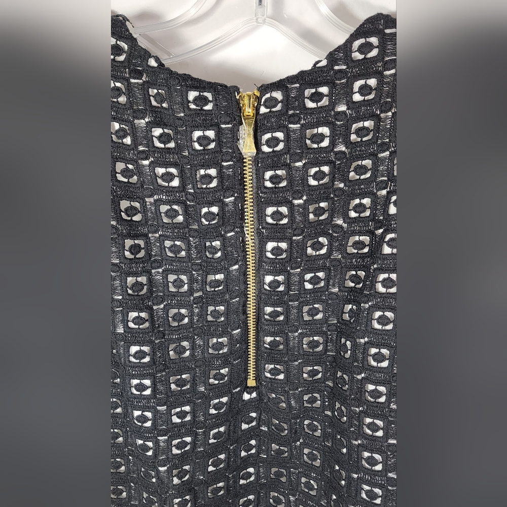 Kate Spade New York Guipure Lace Shift Dress Girl's Size 7 Black White - Picture 6 of 16